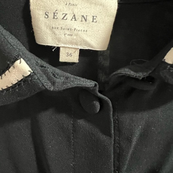 100% silk Size 36 or US 4 Sézane sheer top - Picture 6 of 7